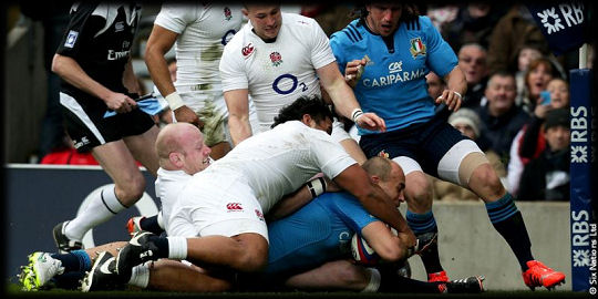 England Italy RBS 6 Nations 2015 Sergio Parisse try